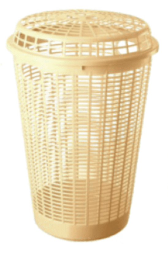 ढक्कन के साथ पनामा कपड़े धोने की टोकरी