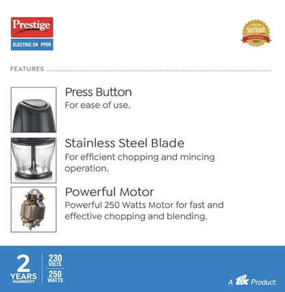 Prestige PEC 4.0 Electric Chopper 250 watt black