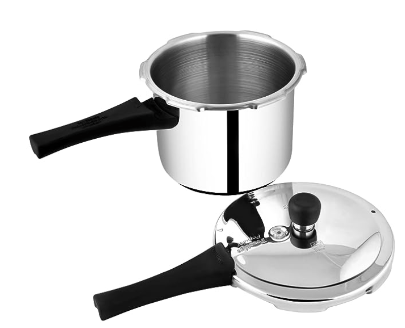 Prestige Popular Stainless Steel Outer Lid Pressure Cooker, 3 Litres, Silver