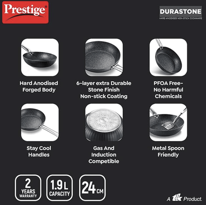Prestige Durastone Hard Anodised 6 Layer Non-Stick Fry Pan