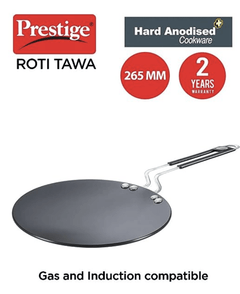 Prestige Hard Anodised Plus Roti Tawa (Black) | Gas and Induction Compatible | Thick Body | Perma Cool Handle-2