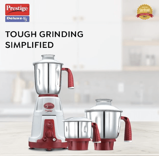 Prestige Deluxe VS (750 Watt) Mixer Grinder with 3 Stainless Steel Jar