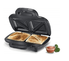 Prestige 800W Sandwich Maker (PSMFD 01)| Black | Heat Resistant Bakelite Body|Non-Stick Coating | Power Indicators | Oil Free Toasting-2