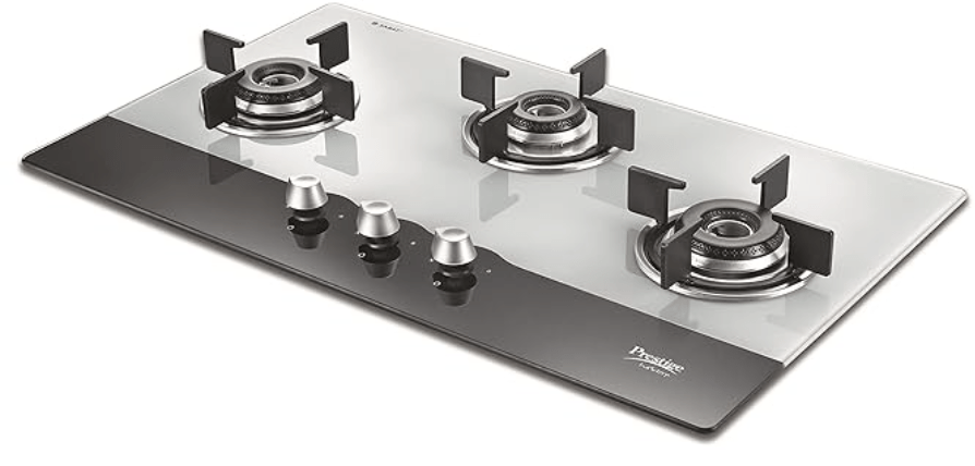 प्रेस्टीज डिज़ायर हॉब टॉप PHTD 03 Al, 3 बर्नर और एडवांस्ड ऑटो इग्निशन 