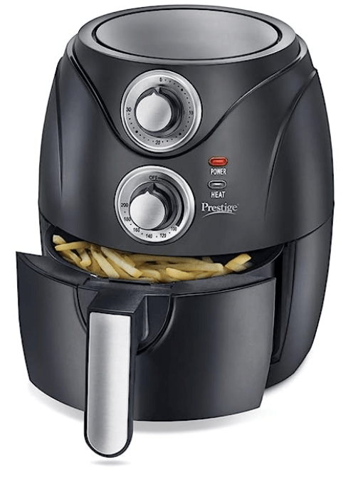 Prestige Electric Air Fryer PAF 6.0, 2 Liter, 1200 Watts, Black
