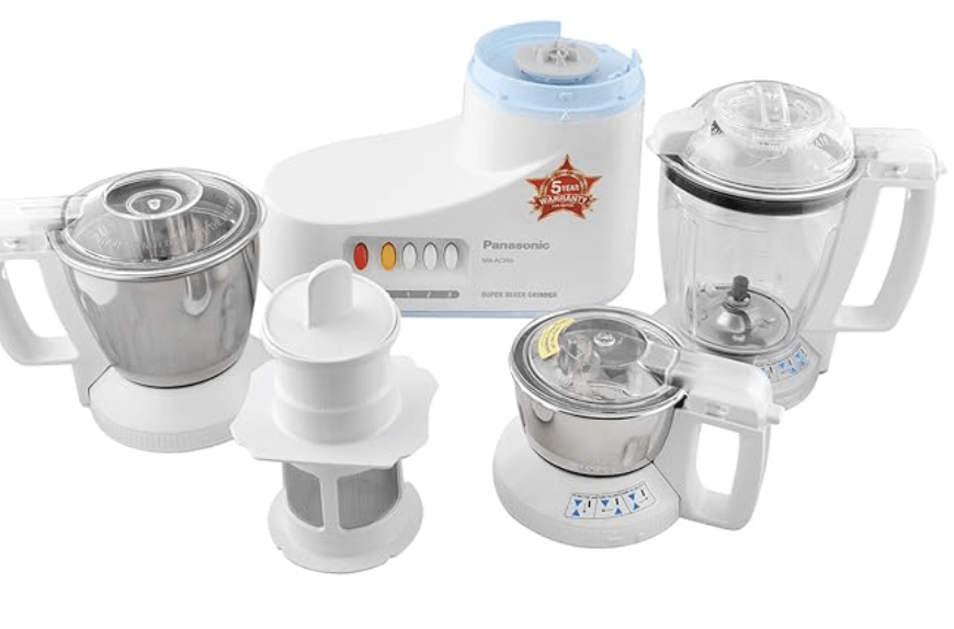 Panasonic MX-AC350-A (Blue) Super Mixer Grinder 550-Watt 3-Jar