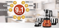 Panasonic MX-AV425 (Sunstone Orange) 600W Super Mixer Grinder-3
