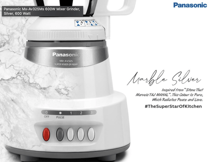 Panasonic MX-AV325MS 600W Mixer Grinder, Silver