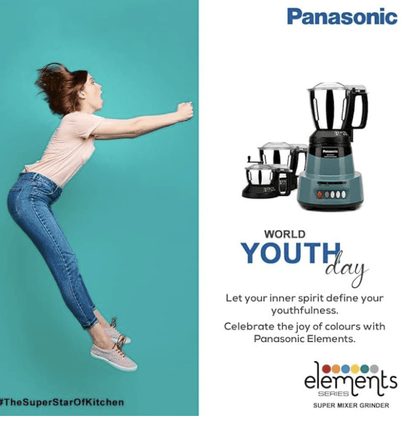 Panasonic MX-AV325CB 600W Mixer Grinder, Blue