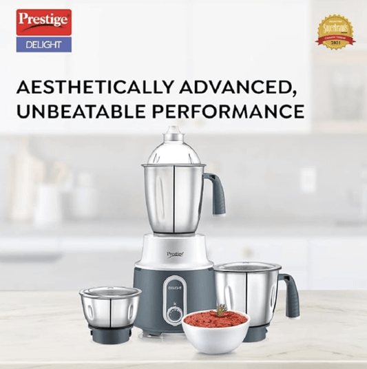 Prestige Delight Mixer Grinder 750 W (With 3 Stainless Steel Jars)
