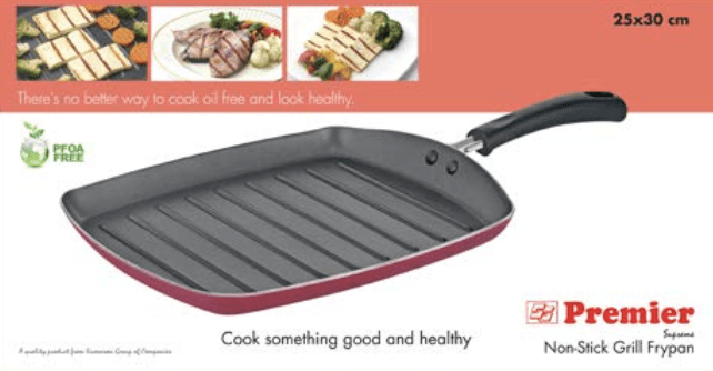 PREMIER Non Stick Aluminium Grilled Fry Pan-2