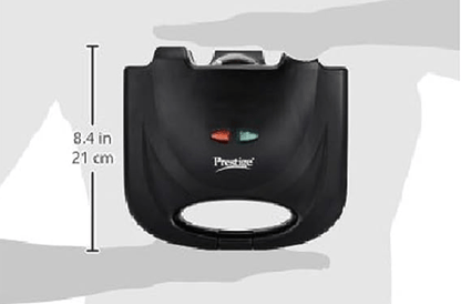 பிரெஸ்டீஜ் PSMFB 800 W சாண்ட்விச் டோஸ்டர் சாண்ட்விச் தட்டுகளுடன்|பல அடுக்கு சாண்ட்விச்களை உருவாக்குகிறது|கருப்பு|1 வருட உத்தரவாதம் 