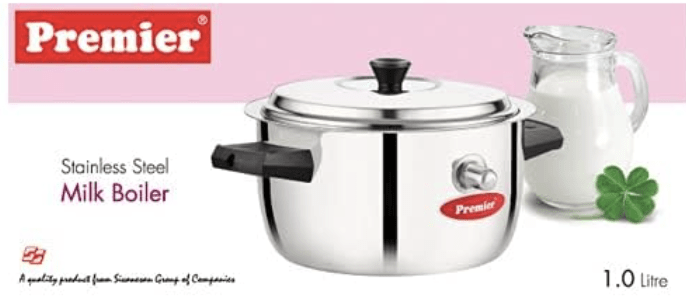 Premier Stainless Steel Milk Boiler (1 Liter) Silver