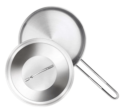 Premier 3-ply Clad Stainless Steel Classic Fry Pan with Lid TPF-24-2