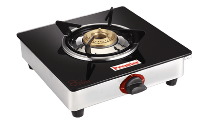 Premier Trendy Black Glass Top LPG Stove Single Burner Manual