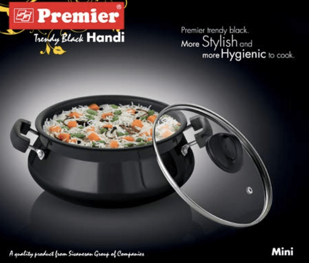 Premier Hard Anodised Aluminium Trendy Black Handi Mini Code-109020-2