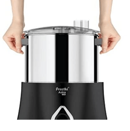 प्रीति एस्ट्रा एक्सपर्ट टेबल टॉप वेट ग्राइंडर फ़ूड प्रोसेसर के साथ, 2 लीटर (काला) 
