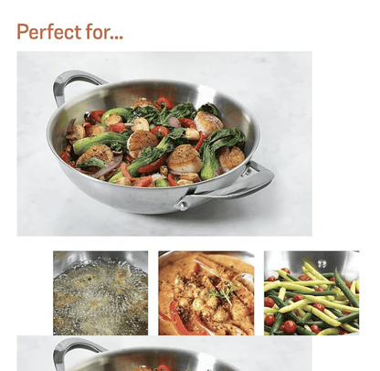 Meyer Select Nickel Free Stainless Steel Kadai, Kadhai with Glass Lid | Steel Kadai with Triply Base | Stainless Steel Cookware for Deep Frying| Gas and Induction Compatible, 24cm/ 2.61 Liters, Silver