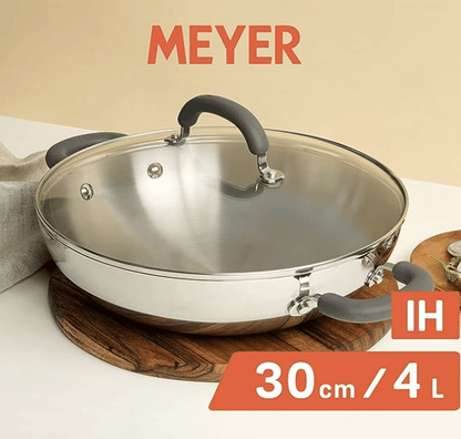 Meyer Trivantage Nickle Free Stainless Steel Triply Cookware Kadai 30cm Large