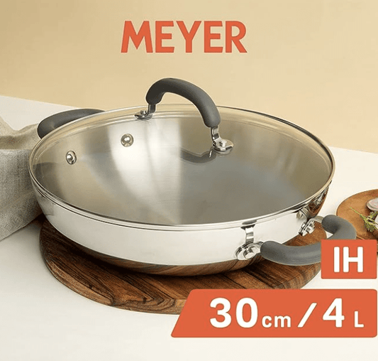 Meyer Trivantage Nickle Free Stainless Steel Triply Cookware Kadai 30cm Large