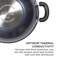 Meyer Centennial Nickel Free Kadai | Steel Kadhai for Deep Frying | Stainless Steel Cookware | Deep Kadai | kadai with lid for Cooking | Steel kadhai Induction Base, 22cm, Blue Diamond-3