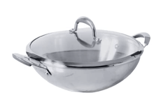Meyer Select Nickel Free Stainless Steel Kadai | Kadhai with Glass Lid | Steel Kadai with Triply Base | Stainless Steel Cookware for Deep Frying| Gas and Induction Compatible, 30cm/ 4 Liters, Silver-4