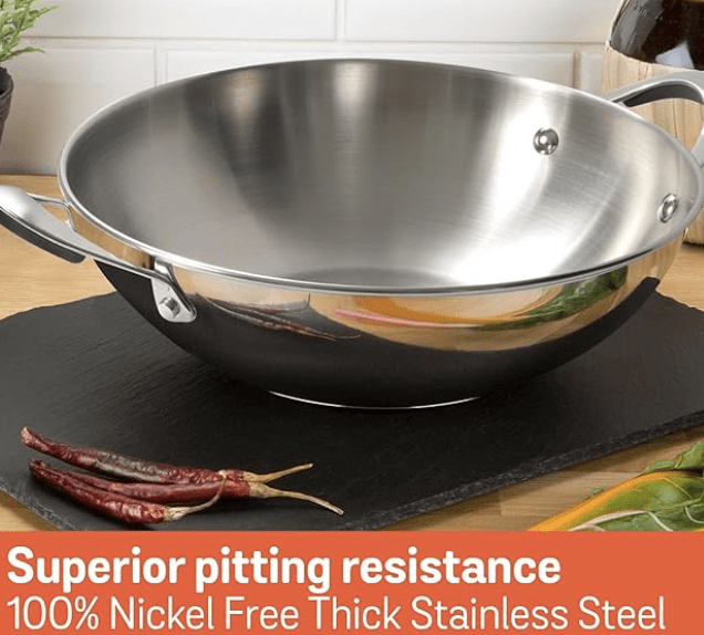 மேயர் செலக்ட் ஸ்டெயின்லெஸ் ஸ்டீல் கவர்டு கடாய், 1.91 லிட்டர்/22 செ.மீ, வெள்ளி 