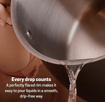 Meyer Accent Series Stainless Steel Dutch Oven| Biryani Pot| Cooking and Serving Casserole Pan with Ergonomic Grip Silicone Handles | Gas and Induction Compatible, 5 Liters