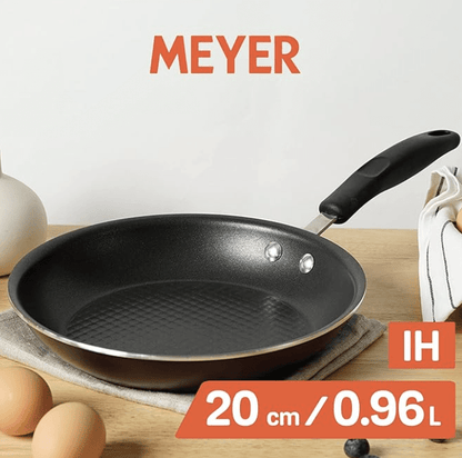 Meyer Merlot Aluminium Non-Stick Frypan | Frying Pan | Omlette pan | Fry pan with Stick Handle | Small Pan | Egg Pan | Gas and Induction Compatible| 100% Toxic Free, 20cm/ 0.96 Liters (Purple)