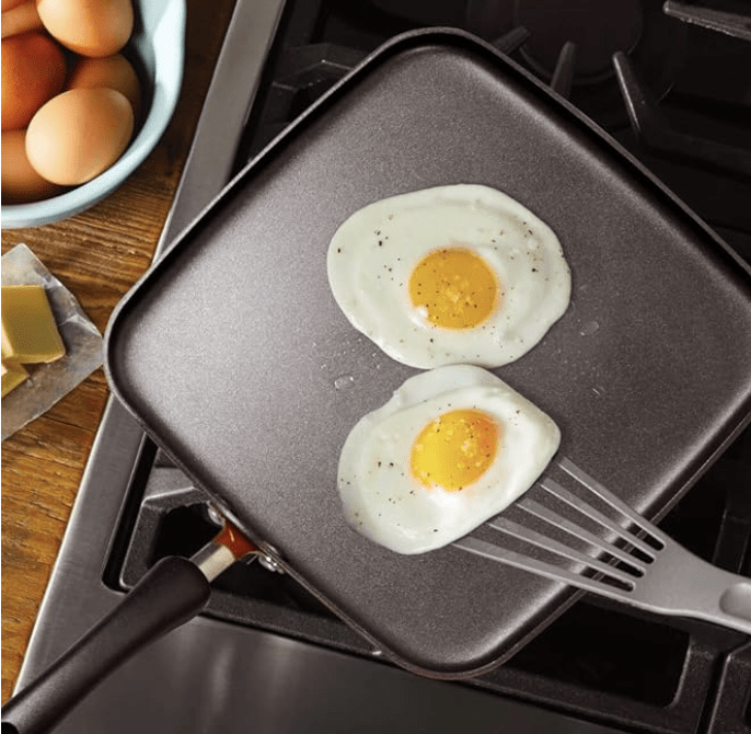 Meyer Non Stick Aluminium Square Tawa, 28 cm, Orange-4