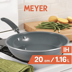 Meyer Anzen Healthy Ceramic Coated Aluminum Cookware Frypan, (20cm, Grey) Visit the Meyer Store-4