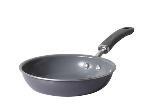 Meyer Anzen Healthy Ceramic Coated Aluminium Frypan | Frying pan Induction Base | Ceramic Pan | Omlette Pan | Ceramic Coated Frying Pan | Ceramic Fry Pan for Cooking, 28cm, Grey