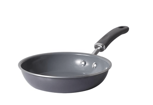 Meyer Anzen Healthy Ceramic Coated Aluminium Frypan | Frying pan Induction Base | Ceramic Pan | Omlette Pan | Ceramic Coated Frying Pan | Ceramic Fry Pan for Cooking, 28cm, Grey