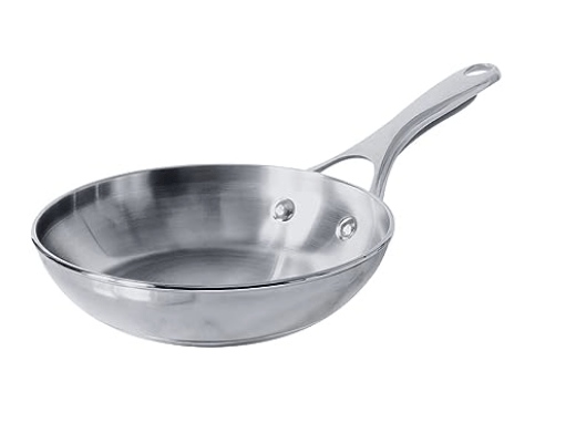 Meyer Select Nickel Free Stainless Steel Frypan | Frying Pan | Steel Small Frying Pan with Triply Base | Stainless Steel Cookware | Gas and Induction Compatible, 20 cm/ 1.18L, Silver-4