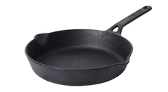 Meyer Pre-Seasoned Cast Iron Frypan | Cast Iron Skillet | Iron Pan | Induction Frying Pan | Iron Fry Pan | Omlette Pan | Cast Iron Utensils for Cooking | Iron Cookware for Kitchen, 24cm, Black-2