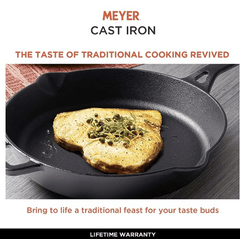 Meyer Induction Base Cast Iron Frying Pan, 20cm, Black, 1 Piece-2