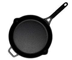 Meyer Pre-Seasoned Cast Iron Frypan | Cast Iron Skillet | Iron Pan | Induction Frying Pan | Iron Fry Pan | Fish Fry Pan| Cast Iron Utensils for Cooking | Iron Cookware for Kitchen, 26cm, Black-2