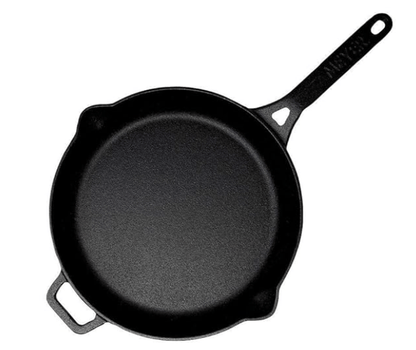 Meyer Pre-Seasoned Cast Iron Frypan | Cast Iron Skillet | Iron Pan | Induction Frying Pan | Iron Fry Pan | Fish Fry Pan| Cast Iron Utensils for Cooking | Iron Cookware for Kitchen, 26cm, Black