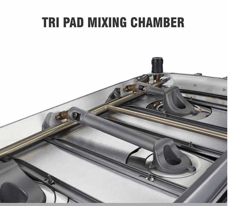 Preethi Blu Flame Sparkle Glass top 3 Burner Gas Stove, Manual Ignition, Black ((ISI Certified), GTS 104