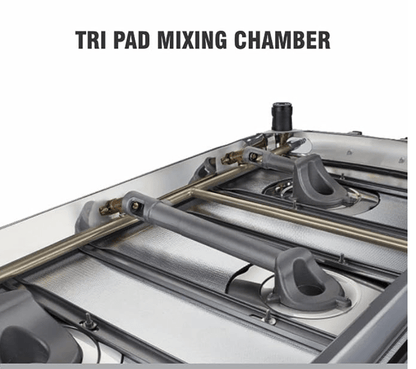 Preethi Blu Flame Sparkle Glass top 3 Burner Gas Stove, Manual Ignition, Black ((ISI Certified), GTS 104