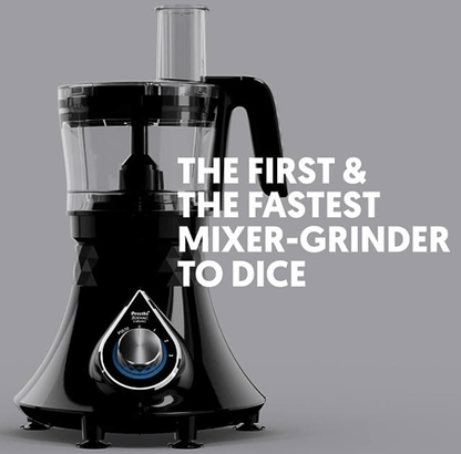 Preethi Zodiac Cosmo MG236 Mixer Grinder 750 watt with 5 Jars Includes Super Extractor juicer Jar &amp; Master Chef + Food Processor Jar, Black