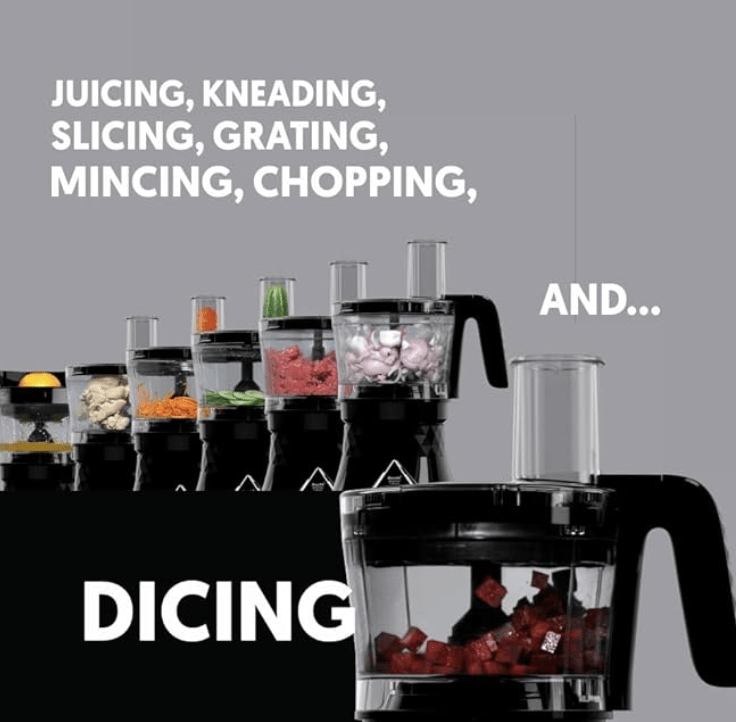 Preethi Zodiac Cosmo Mixer Grinder+ Food Processor I 750 Watt I 2yr Guarantee & Lifelong Free Service I 5 Jars (Super Extractor juicer Jar & Master Chef + Food Processor Jar), Black (MG236)-5