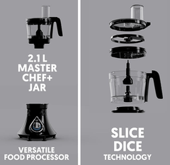Preethi Zodiac Cosmo Mixer Grinder+ Food Processor I 750 Watt I 2yr Guarantee & Lifelong Free Service I 5 Jars (Super Extractor juicer Jar & Master Chef + Food Processor Jar), Black (MG236)-4
