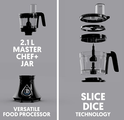 Preethi Zodiac Cosmo MG236 Mixer Grinder 750 watt with 5 Jars Includes Super Extractor juicer Jar &amp; Master Chef + Food Processor Jar, Black