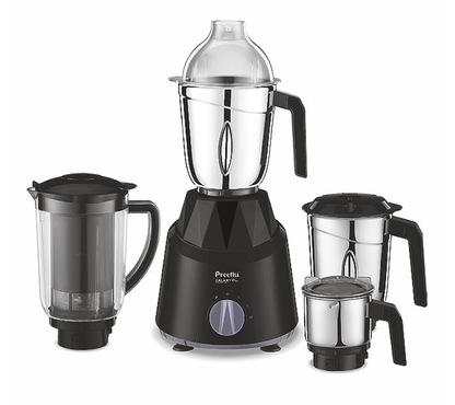 Preethi Galaxy Plus MG-250 Mixer grinder, 750 watt, Pink/Black, 4 Jars - Super Extractor juicer Jar, Vega W5 Motor with 5yr Warranty & Lifelong Free Service