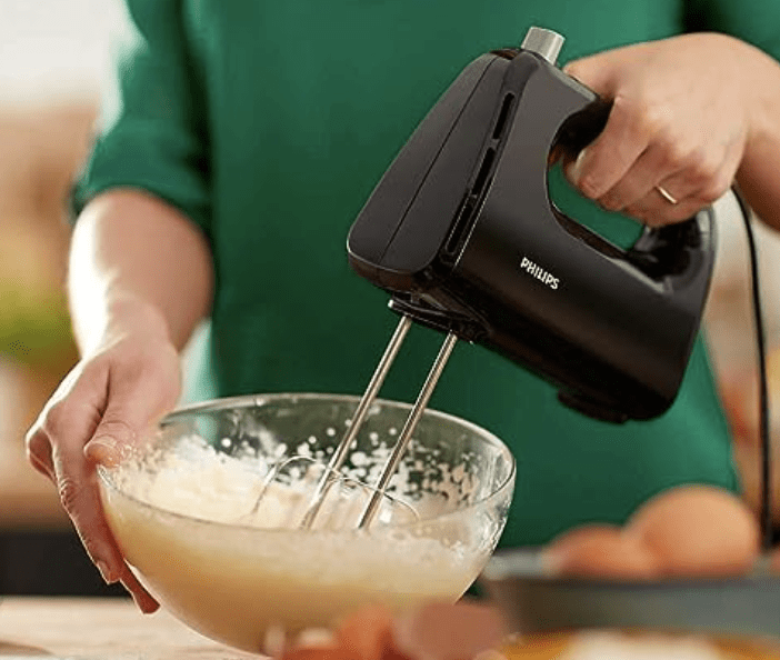 Philips HR3705/10 300 Watt Lightweight Hand Mixer, Blender with 5 speed control settings, stainless steel accessories and 2 years warranty-3
