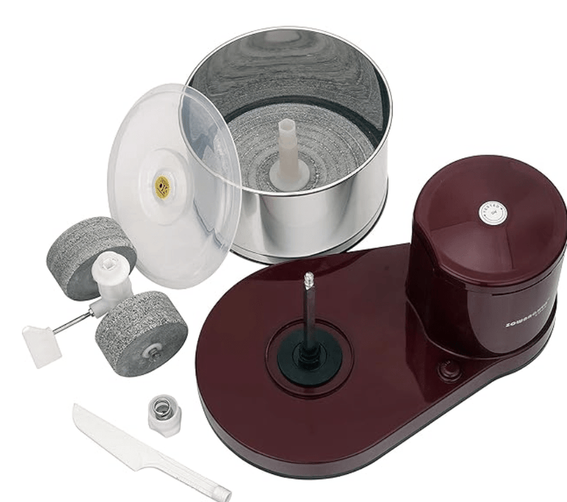 SOWBAGHYA Edge 2Ltr 150W Wet Grinder, Maroon Table Top Wet Grinder Machine | Heavy Duty Motor | Ideal for Your Kitchen | 2Ltr Wet Grinder for All Kinds of Batter for South Indian Dishes-2