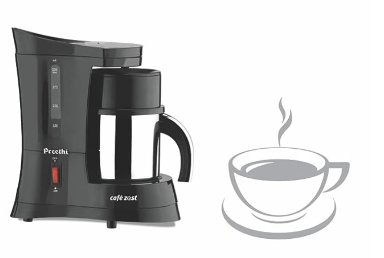 Preethi Cafe Zest CM210 Drip Coffee Maker (Black), 31 Cup
