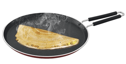 SOWBAGHYA Non Stick Xtra Large Dosa Tawa - Red | Thickness: 4 mm | Dia: 305 mm | 3Layer Whitford Coating | Non Induction