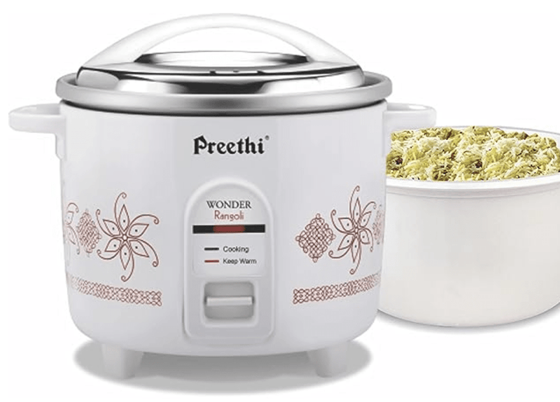 Preethi RC 321 1.80 Liters Rice Cooker, White-3